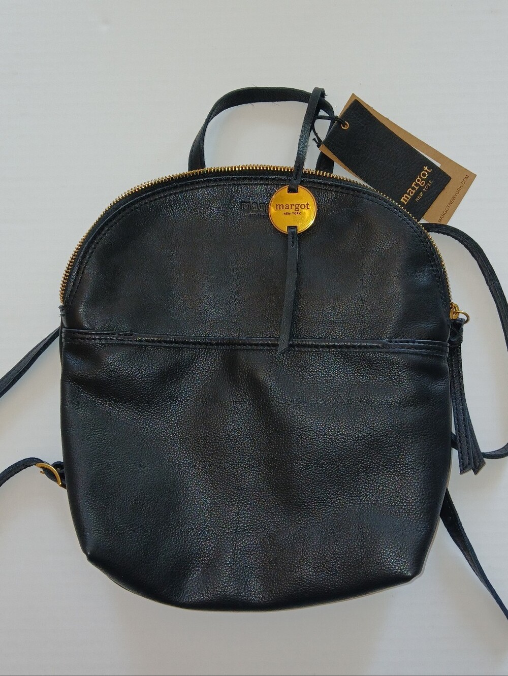 margot Genuine Leather Camille Backpack, Black, Small - Picture 8 of 13